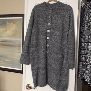 SALE! Long Gray Sweater Coat